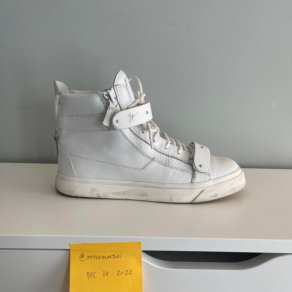 Giuseppe Zanotti High Top Leather Sneakers - Picture 1 of 10